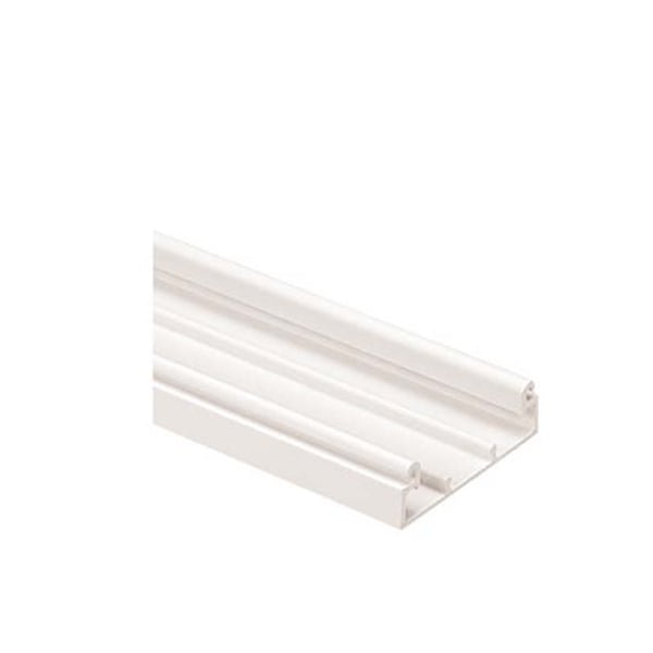 Base & Cover Raceway, T-45 Series, 2.38 in W, 0.73 in H, 8 ft L, White, 8 PK